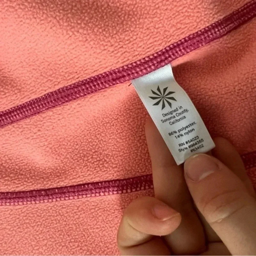 Athleta Zip-up Marron/Pink Hoodie